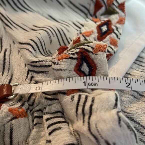 JAPNA colorful patterned shorts lined lightweight fabric elastic waist SZ M - Picture 11 of 11